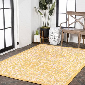 Malta Bohemian Medallion Textured Weave Indoor/outdoor Area Rug